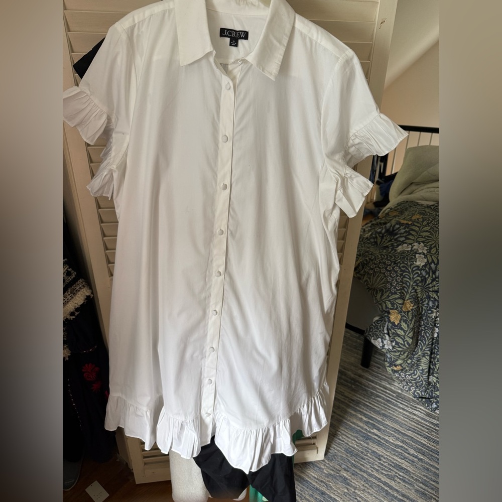 J. Crew Classic White Button-Up Shirt